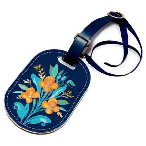 Floral Luggage Tag Artwork Png 66 PNG Image