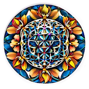 Floral Mandala Flower Of Life Png Hme PNG Image