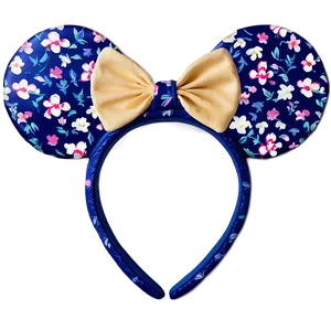 Floral Mouse Ears Overlay Png Kln PNG Image