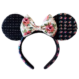 Floral Mouse Ears Overlay Png Mju PNG Image