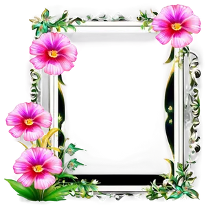 Floral Paradise Frame Png Vga PNG Image