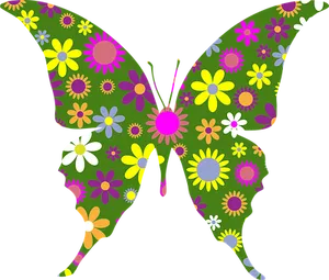 Floral Pattern Butterfly PNG Image