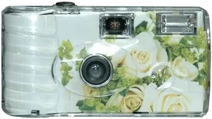 Floral Pattern Disposable Camera PNG Image