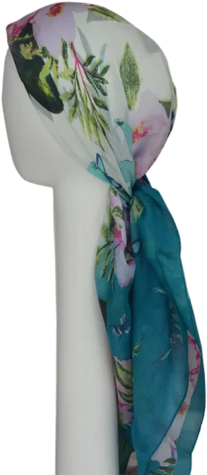 Floral Print Head Bandanaon Mannequin PNG Image