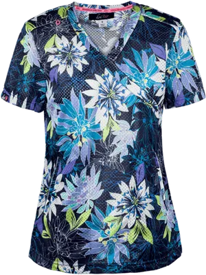 Floral Print Womens Blouse PNG Image