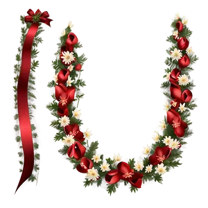 Floral Ribbon Garland Png Efa PNG Image