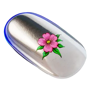 Floral Single Acrylic Nail Png Ctp PNG Image