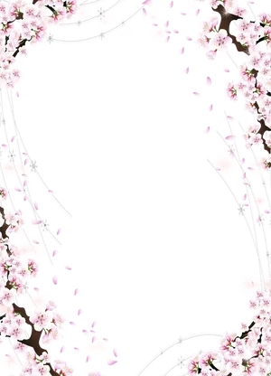 Floral_ Sparkle_ Border_ Design PNG Image