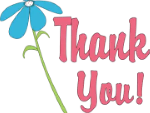 Floral Thank You Graphic PNG Image