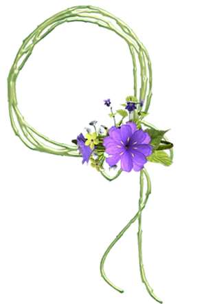 Floral Vine Letter R Design PNG Image