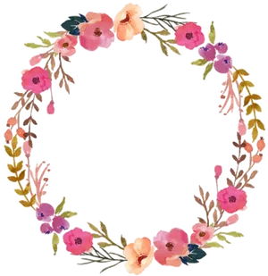 Floral_ Wreath_ Watercolor_ Frame PNG Image