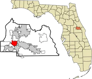 Florida Counties Highlighted County Map PNG Image