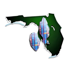 Florida Outline With Cities Png 26 PNG Image