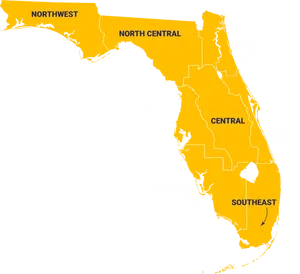 Florida Regional Divisions Map PNG Image