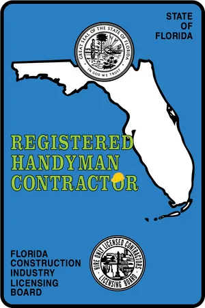 Florida Registered Handyman Contractor I D PNG Image