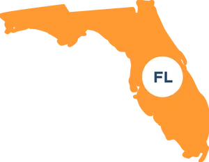 Florida State Outline Map PNG Image