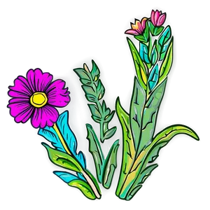 Flower Coloring Page Png Bab55 PNG Image