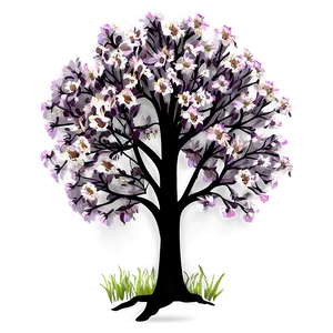 Flower Tree In Meadow Png Spo94 PNG Image