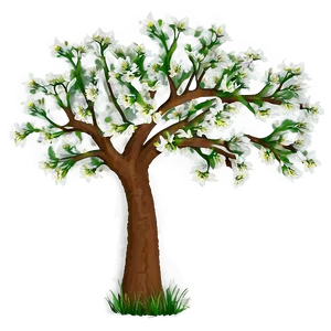 Flower Tree In Sunrise Png Red PNG Image