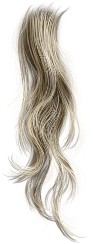 Flowing Blonde Hair Illustration PNG Image