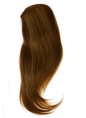 Flowing Brown Hair Illustration PNG Image