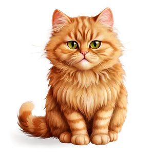 Fluffy Cat Drawing Png Eqj PNG Image