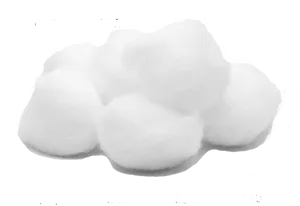 Fluffy Cotton Isolated PNG Image