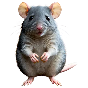 Fluffy Cute Rat Png Cev PNG Image