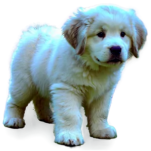 Fluffy Great Pyrenees Puppy Png Fho94 PNG Image