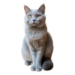 Fluffy Grey Cat Png 06252024 PNG Image