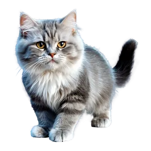 Fluffy Grey Cat Png 18 PNG Image