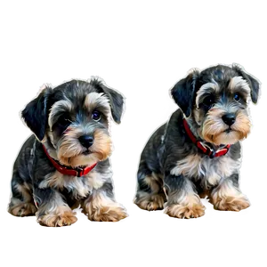 Fluffy Schnauzer Puppy Png Qks PNG Image