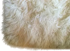 Fluffy White Fur Texture PNG Image