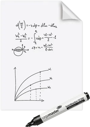 Fluid Dynamics Formulas Whiteboard PNG Image