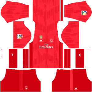 Fly Emirates Football Kit Design PNG Image