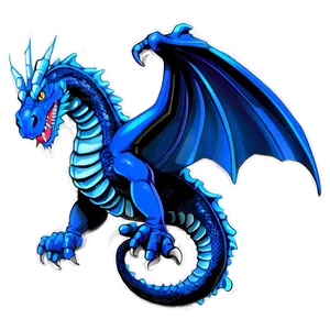 Flying Blue Dragon Graphic Png 06252024 PNG Image