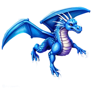 Flying Blue Dragon Graphic Png Cnm PNG Image