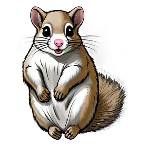 Flying Squirrel Sketch Png 13 PNG Image