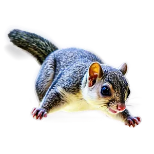 Flying Squirrel With Leaves Png Kla28 PNG Image