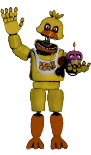 Fnaf Chica With Cupcake PNG Image