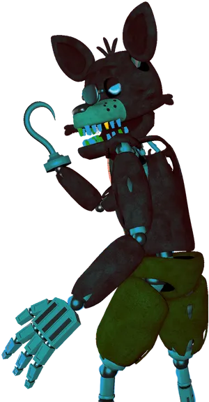 Fnaf_ Foxy_ Character_ Render PNG Image