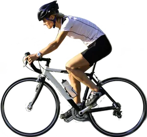 Focused Cyclistin Action.png PNG Image