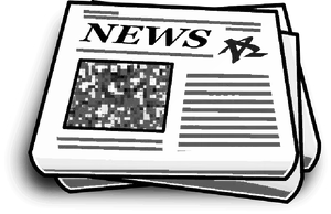 Folded Newspaper Graphic PNG Image