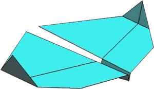 Folded Paper Airplane Graphic PNG Image