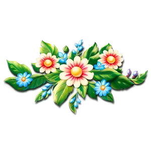 Folk Flower Pattern Png Yhe PNG Image