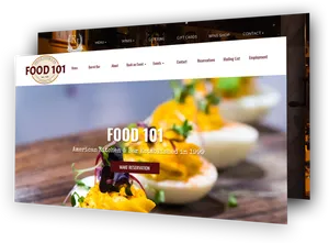 Food101 Restaurant Website Design PNG