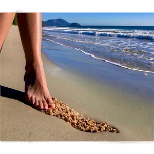 Foot On Sandy Beach Png Msd PNG Image