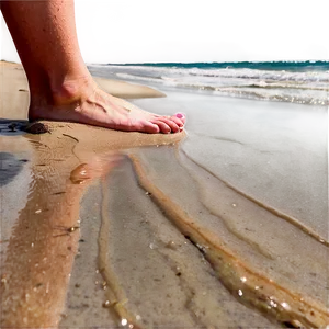 Foot On Sandy Beach Png Sus64 PNG Image