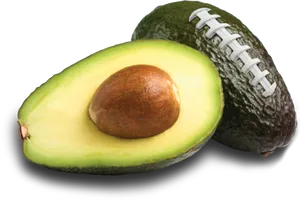 Football Avocado Hybrid PNG Image