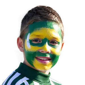 Football Fan Face Paint Png Ehb25 PNG Image